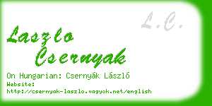 laszlo csernyak business card